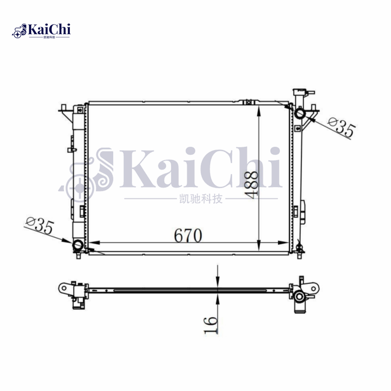 13382 Car Radiator 13-19 Hyundai Santa Fe/14-15 Kia Sorento 3.3L