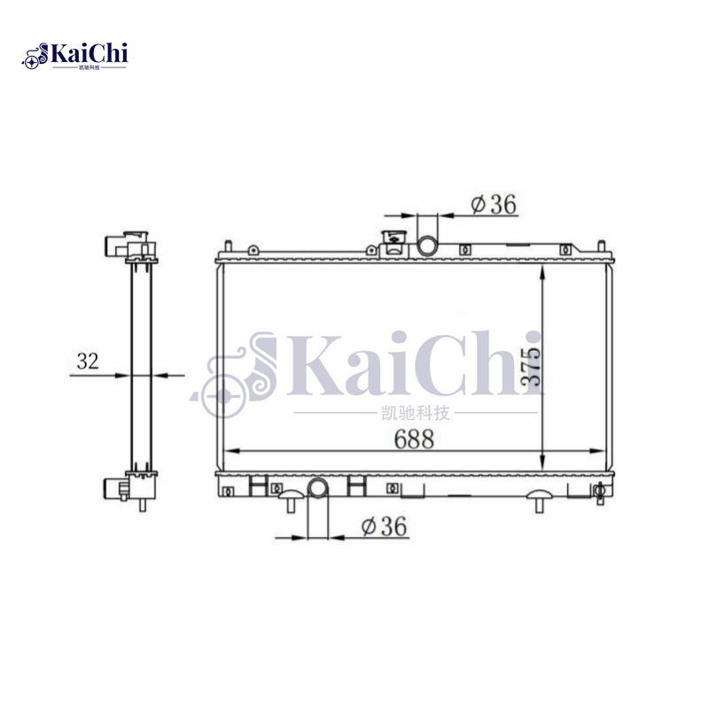 2676 Car Radiator For 03-07 Mitsubishi Lancer 2.0L MT