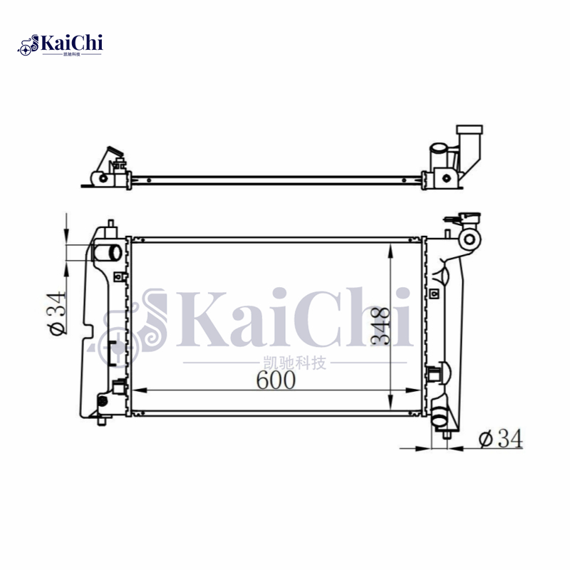 1640021130 Auto Radiator For 02-07 Toyota Corolla 1.4L/1.6L/1.8L MT