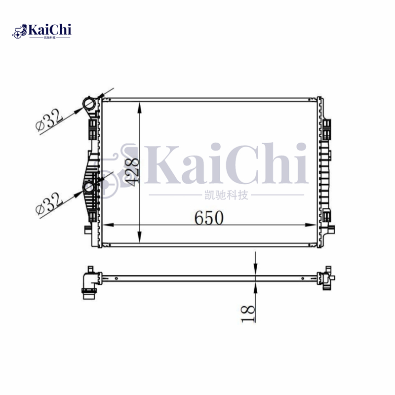 65304 Car Radiator For Volkswagen Golf-Sportvan VII/Passat B8/Caddy V/Audi A3/TT/Q2/Q3 1.4T 1.5T 2.0T