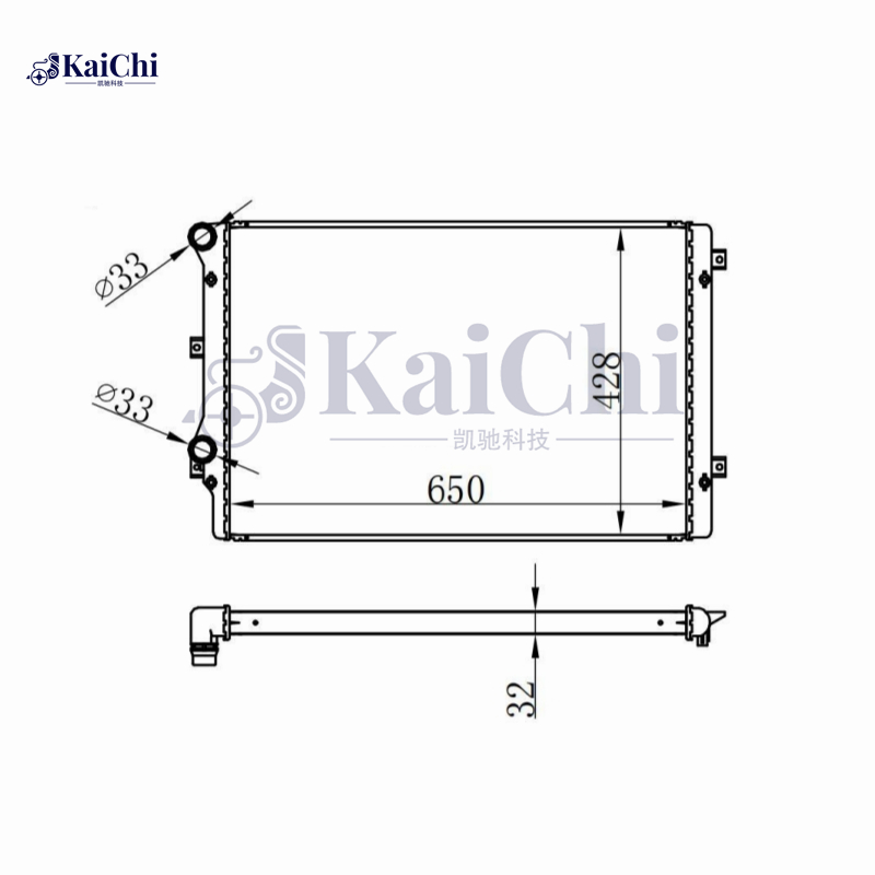 13212 Aluminum Core Radiator For 08-16 Audi TT A3 Quattro/Volkswagen Jetta Beetle GTI Passat