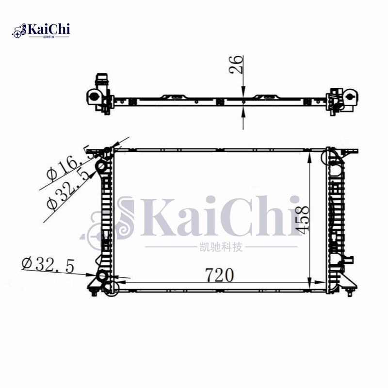 13280 Engine Radiator For 07-18 Audi A4 B8 Avant Allroad A5 Quattro Q3 Q5 1.8 2.0 TFSI TDI