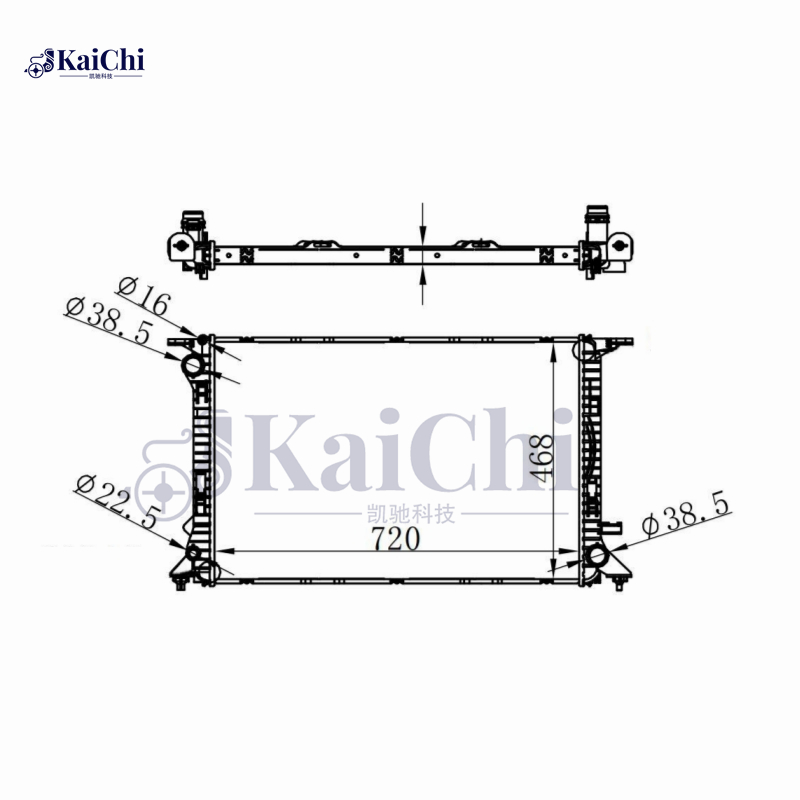 13276 Replacement Radiator For 08-18 Audi A4 A5 A6 A7 Quattro S4 S5 Automatic V6 Engine