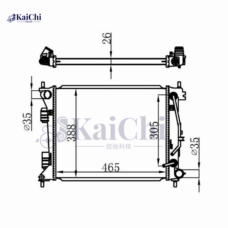 13415 Engine Radiator For 13-17 Hyundai Veloster 1.6L