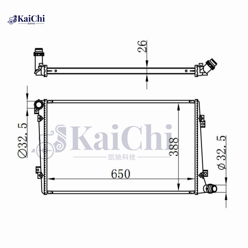 65292 Auto Radiator For 03-15 Audi A3/04-10 Skoda Octavia II/Volkswagen Caddy III 1.9TDI 2.0 TDI