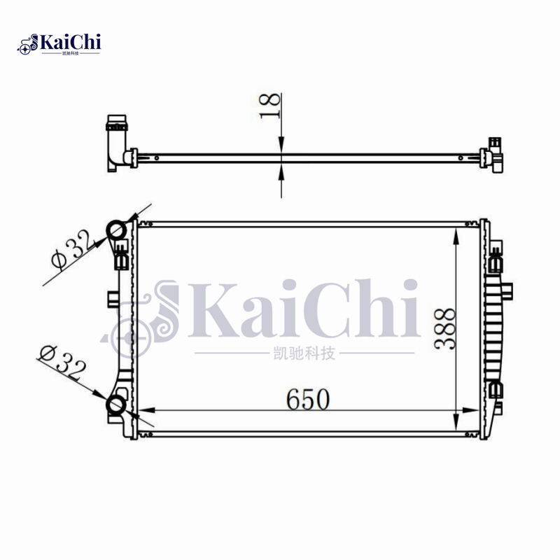 65303 Engine Cooling Radiator Fits 13- Audi A3/16- Audi Q2/16- Seat Ateca/19- Volkswagen Golf VIII