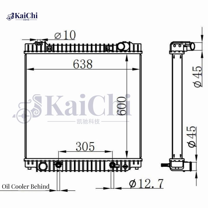 2976 Aluminum OE Style Radiator For 04-10 Ford E-350/E-450 V8 6.0L Diesel Turbocharged