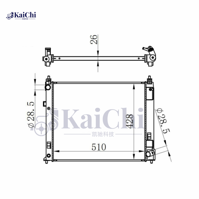 13261 Car Radiator For 15-19 Nissan Micra/12-19 March 1.6L/12-19 Versa 1.6L/1.8L MT