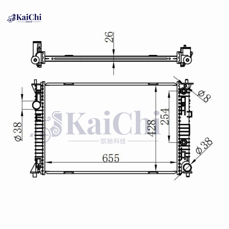 2856 Radiator With Trans Oil Cooler For 06-09 Ford Fusion/Mercury Milan 2.3L 3.0L/Lincoln Zephyr 3.0L