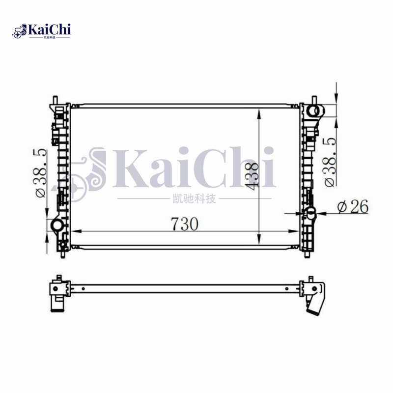 2937 Car Radiator For 07-14 Ford Edge/07-16 Lincoln MKS MKT MKX 3.5L 3.7L/09-12 Ford Flex 3.5L