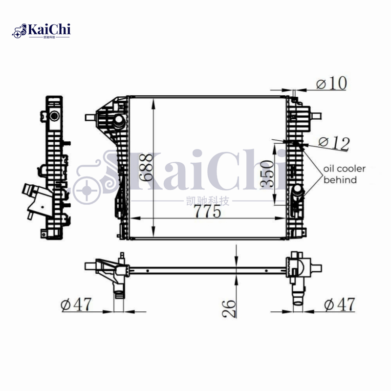 13231 Engine Cooling Radiator For 08-16 Ford F250 F350 F450 F550 Super Duty 5.4L 6.2L 6.8L