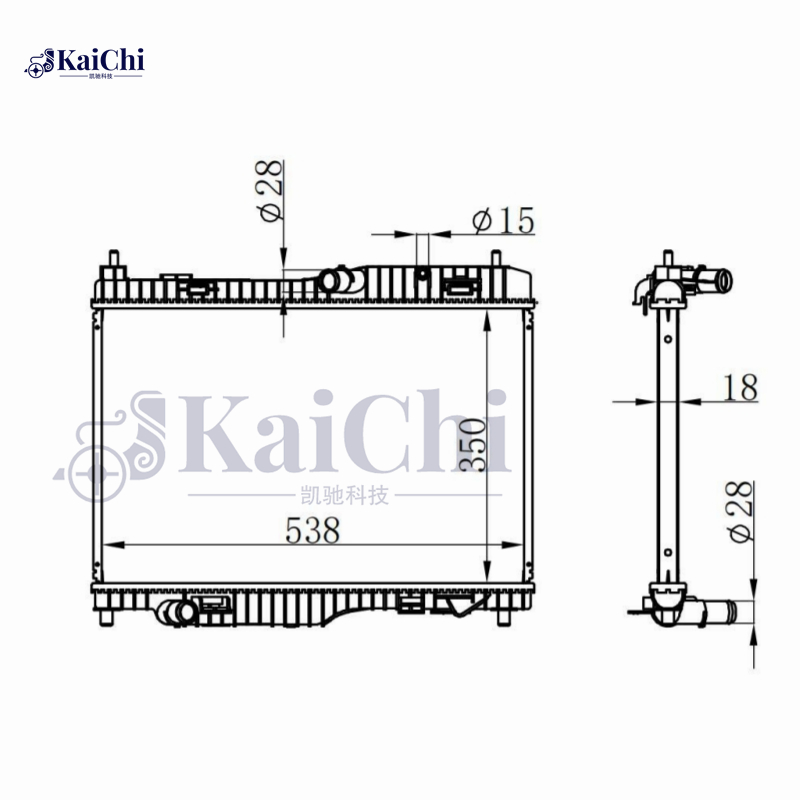 66858 Engine Radiator For 12- Ford Ecosport/B-Max/Fiesta VI/Tourneo/Transit Courier 1.0 EcoBoost