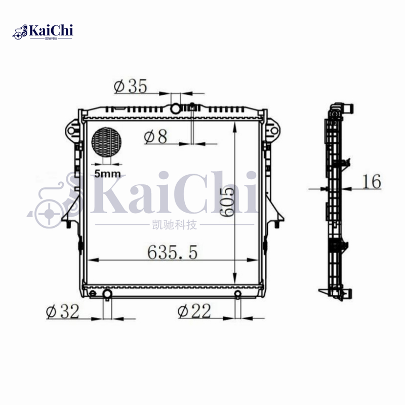 69245 Engine Cooling Radiator For 11- Ford Ranger/SUV TKE 2.2TDCi