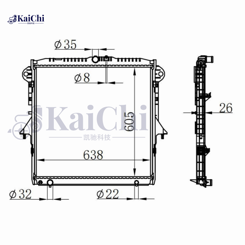 69246 Engine Cooling Radiator Fits 11- Ford Ranger TKE 3.2TDCI