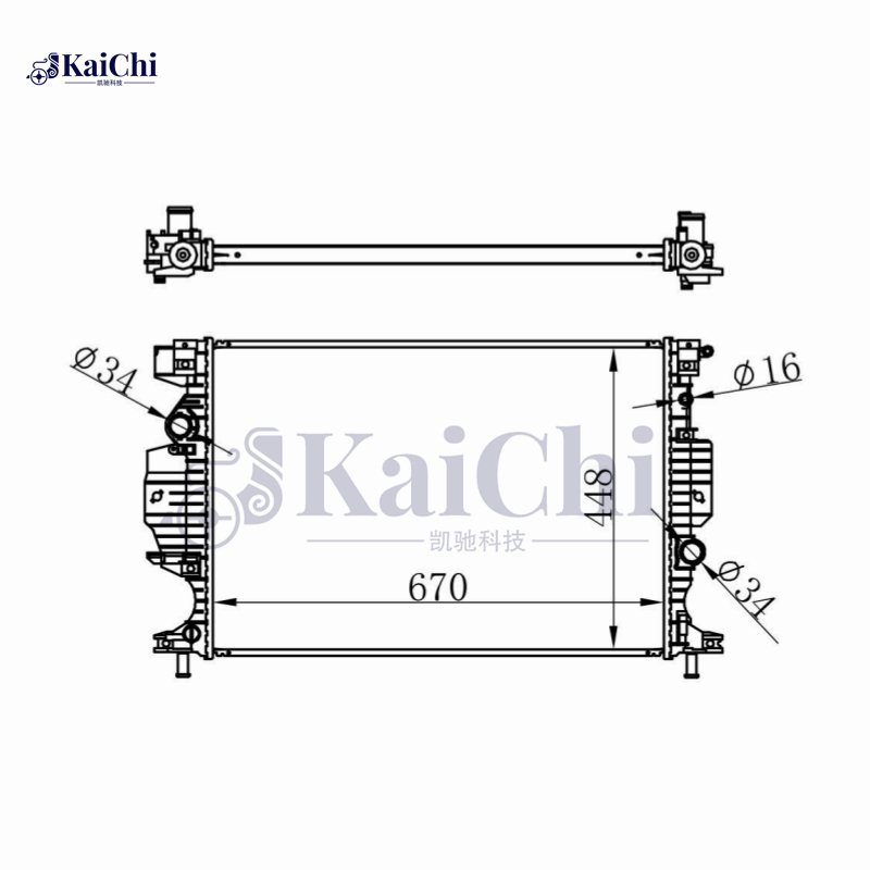 13321 Engine Cooling Radiator For 12-20 Ford Fusion 1.5L 2.0L 2.5L/13-17 Lincoln MKZ 2.0L 3.7L