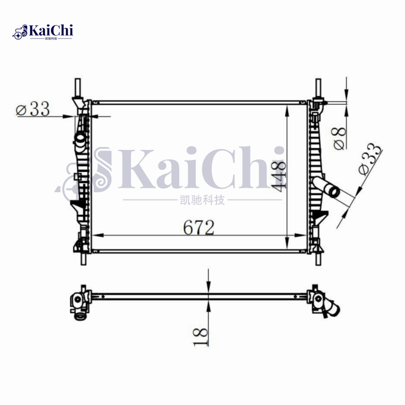 69240 Radiator Engine Cooling For 06-14 Ford Transit/Bus/Van/Platform/Chassis/Tourneo 2.2TDCi 2.3L 2.4TDCi