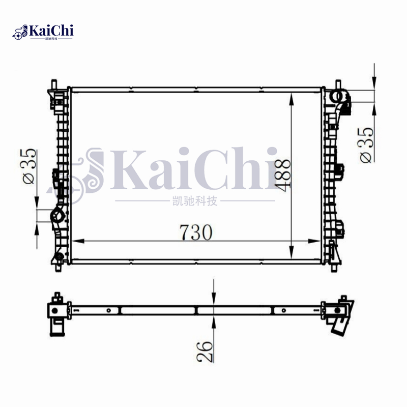 13327 OE Style Aluminum Core Radiator For Ford Explorer 2.0L 3.5L Turbo