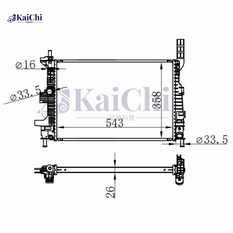 69238 Car Radiator For Ford 10-20 Focus III/C-Max II/13- Transit/Tourneo Connect 1.5TDCi 1.6TDCi