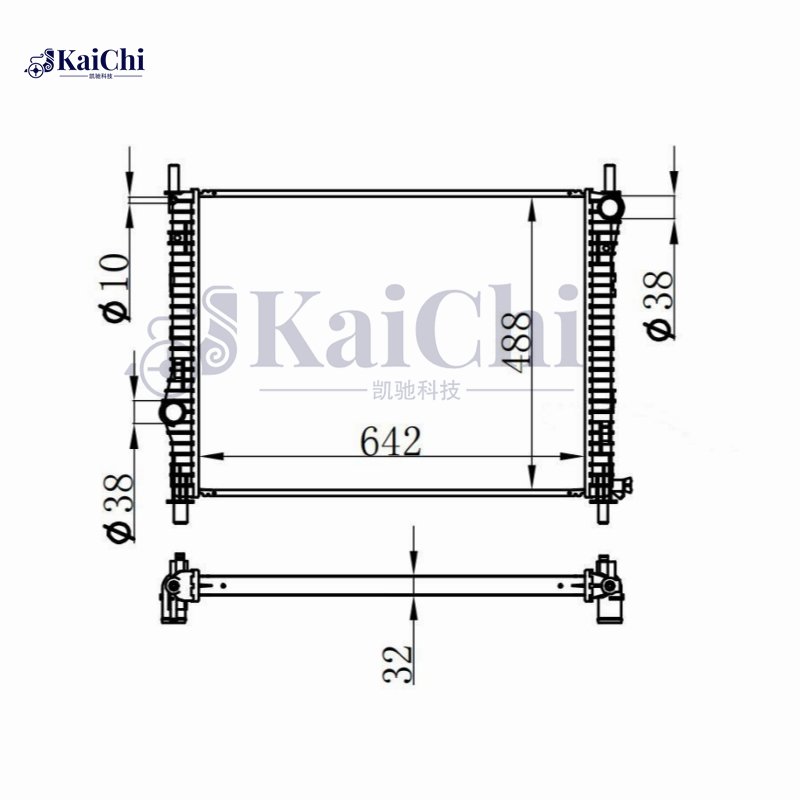 13489 OE Style Aluminum Core Cooling Radiator For 15- Ford Mustang 3.7L 5.0L