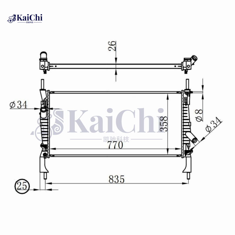 69226 Radiator Engine Cooling For Ford Transit/Bus/Van/Platform/Chassis/Tourneo 2.2TDCi 2.4TDCi 2.3L
