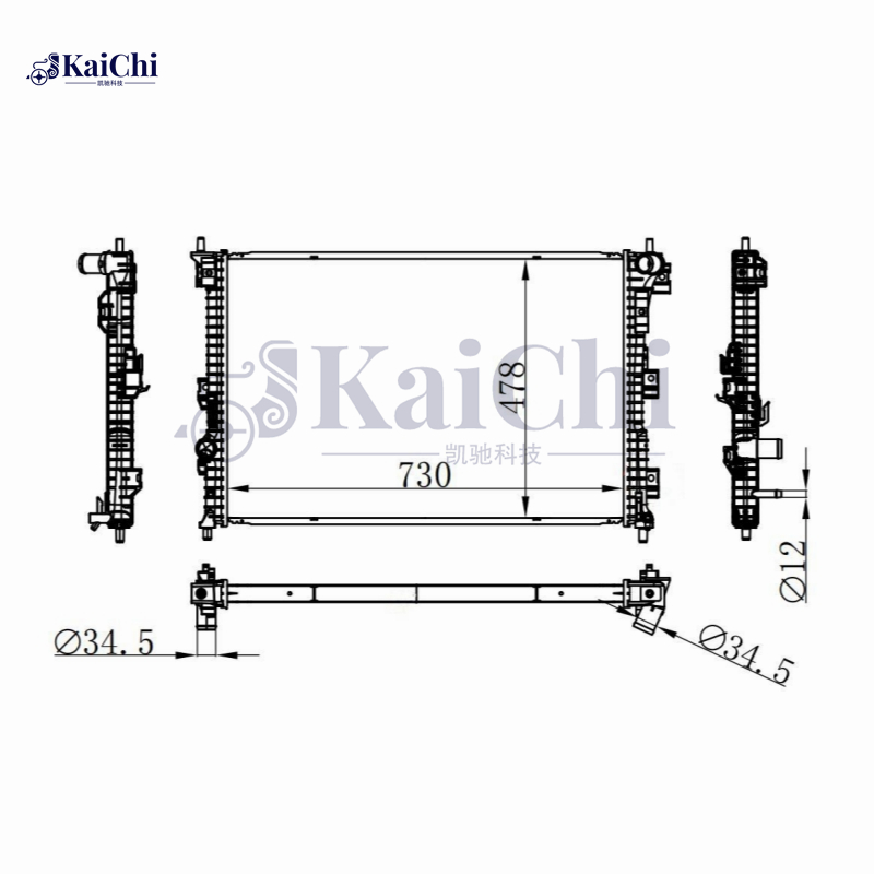 CU13362 Auto Radiator For 13-19 Ford Explorer/Police Interceptor Utility 3.5L Turbo