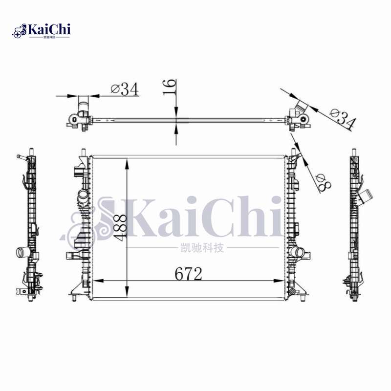 606908 Engine Cooling Radiator For 2018- Ford Focus IV HN HM Turnier 1.0L 1.5L 2.0L