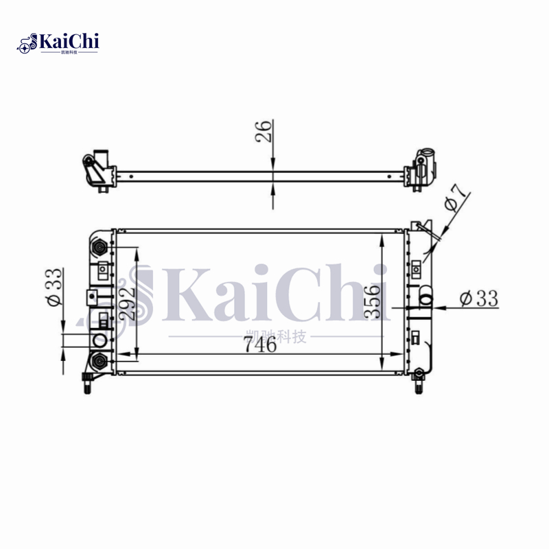 2837 Radiator For 06-11 Chevy Impala Police 3.9L/06-07 Monte Carlo/08-09 Buick Allure LaCrosse 5.3L