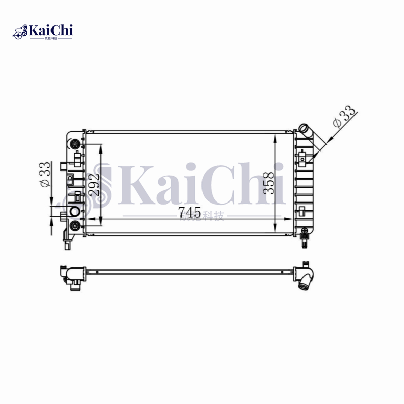 2827 OE Style Radiator For 05-08 Buick Allure LaCrosse 3.6L/06-07 Chevrolet Monte Carlo/06-11 Impala 3.5L 3.9L