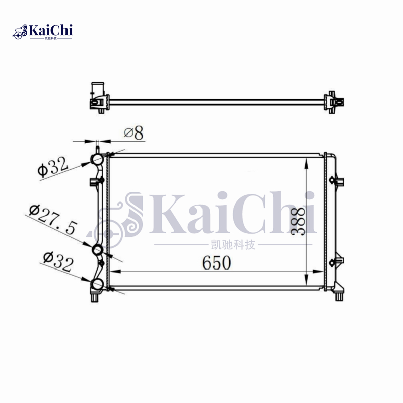 13215 Aluminum Core Car Radiator For 11-18 Volkswagen Jetta/12-19 Beetle  2.0L 2.5L/12-18 Passat 2.5L 5C0121251D 5C0121251E