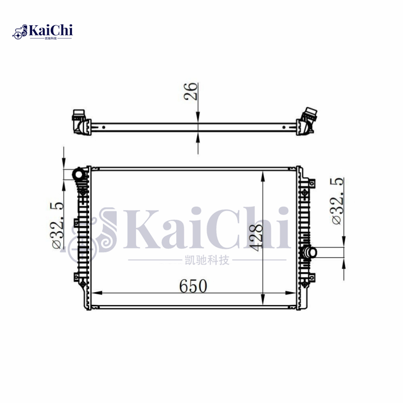 13423 Aluminum Core Car Engine Radiator For 13-19 Jetta Beetle Passat 1.4TSI 1.8TSI 2.0TDI 5C0121251K 5C0121251H 5C0121251L