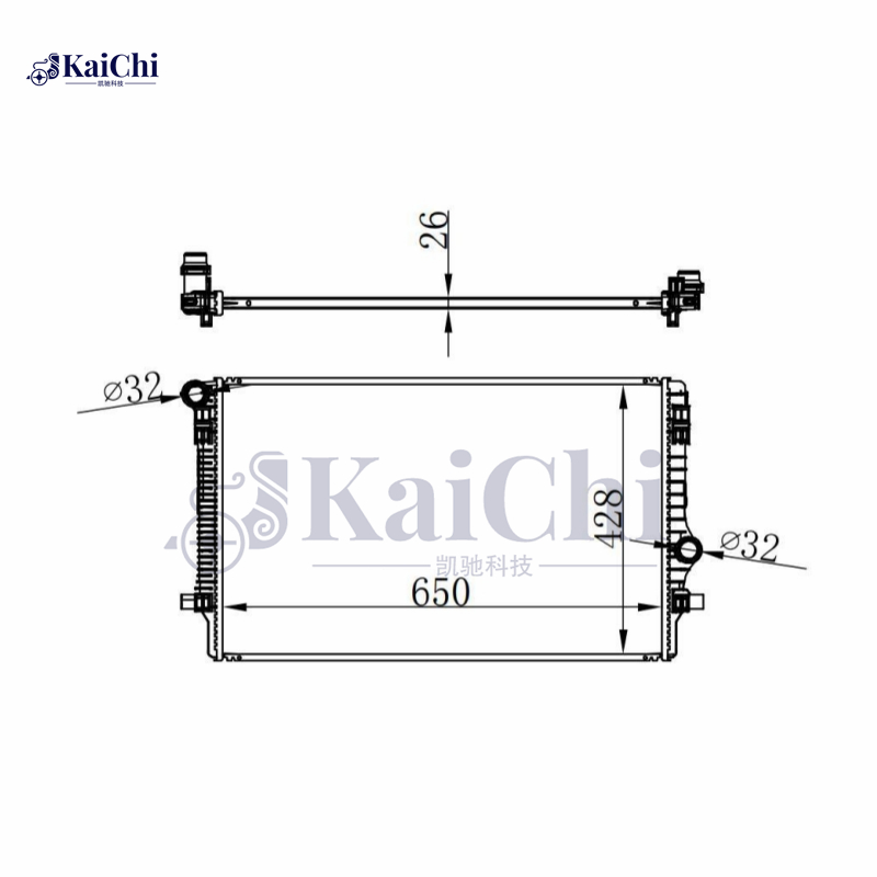13529 Aluminum Core Radiator For 15-22 Audi A3 Q3 S3 TT/Volkswagen GTI Golf Jetta 1.8T 2.0T