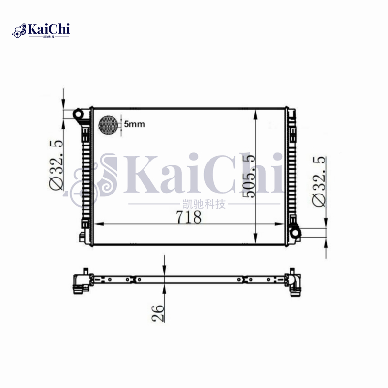 13756 Aluminum Core Radiator For 18-21 Volkswagen Atlas 2.0T
