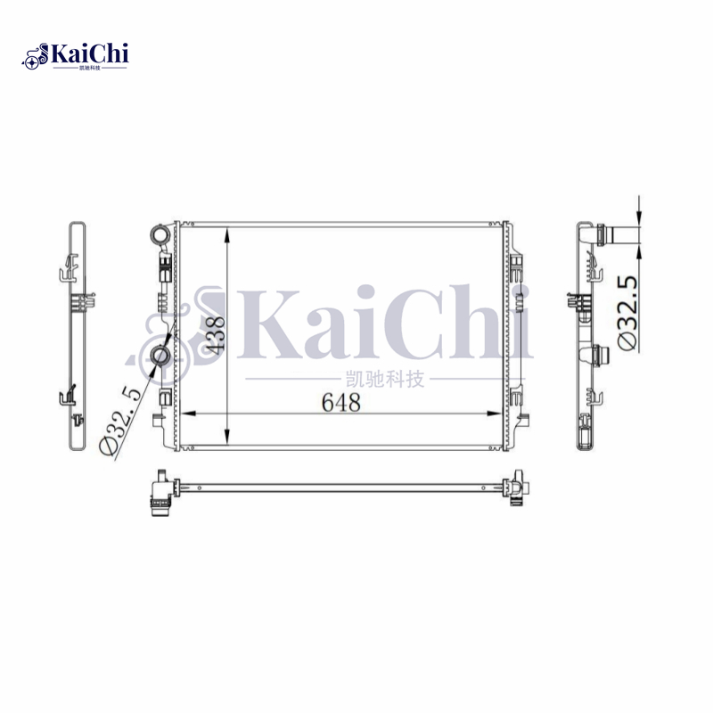 606911 Car Radiator For 2017- Volkswagen Polo T-Cross/Audi A1/Seat Arona Ibiza 1.0T 1.5T