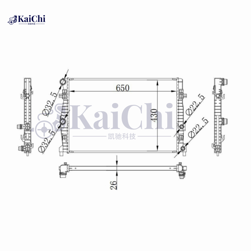 606723 Radiator Engine Cooling For 17- Seat Ibiza V/Arona/Volkswagen Polo VI/T-Cross/19- Skoda Kamiq 1.0T
