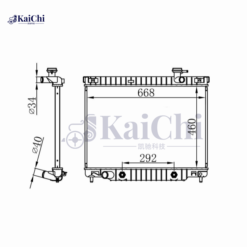 2458 Aluminum Radiator For 02-09 Rainier Trailblazer Envoy Ascender Bravada 9-7X 4.2L