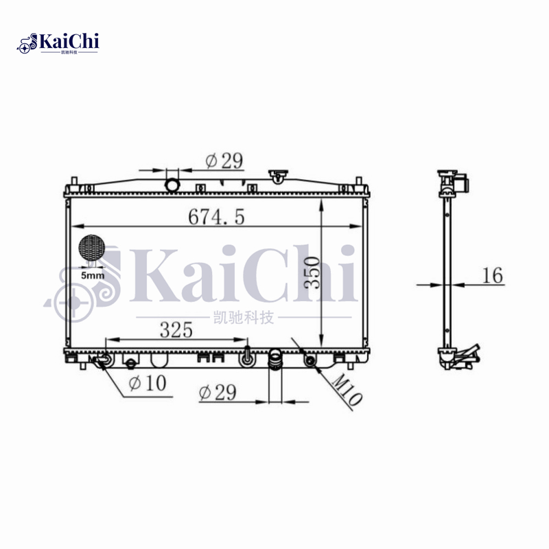 13105 Auto Parts Radiator With Trans Oil Cooler For 11-16 Honda CR-Z 1.5L/10-14 Insight 1.3L