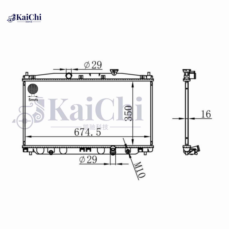 68148 Coolant Radiator For 2010- Honda CR-Z ZF 1.5 IMA 1.5L