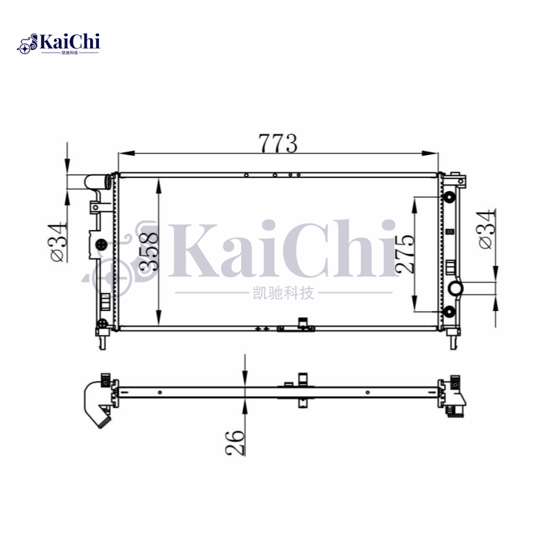 2881 Aluminum Radiator For 06-07 Buick Terraza/Saturn Relay/06-09 Chevrolet Uplander/Pontiac Montana 3.9L
