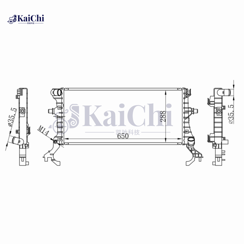 13894 Aluminum Core Radiator For 2021- Hyundai Elantra N Line 1.6L Turbocharged