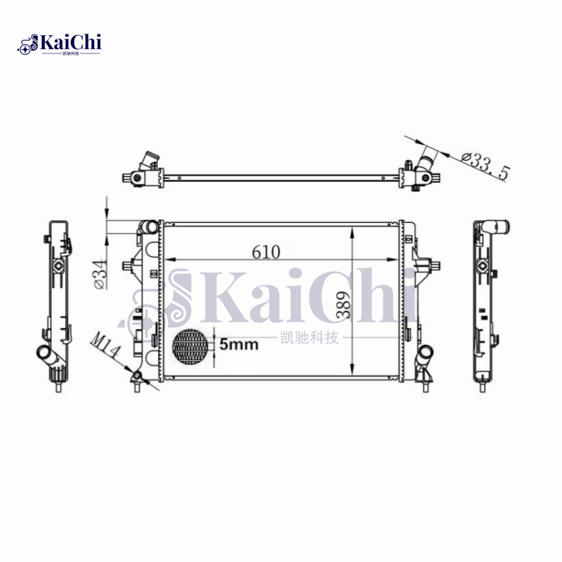 13796 Aluminum Core Radiator For 19-21 Hyundai Veloster/20-21 Kia Soul 2.0L Manual 25310J3000