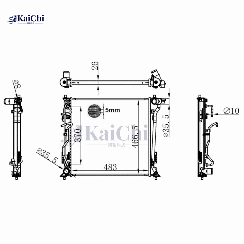 606099 Coolant Radiator For 15-20 Hyundai Tucson/15-22 Kia Sportage IV 2.0 CRDi