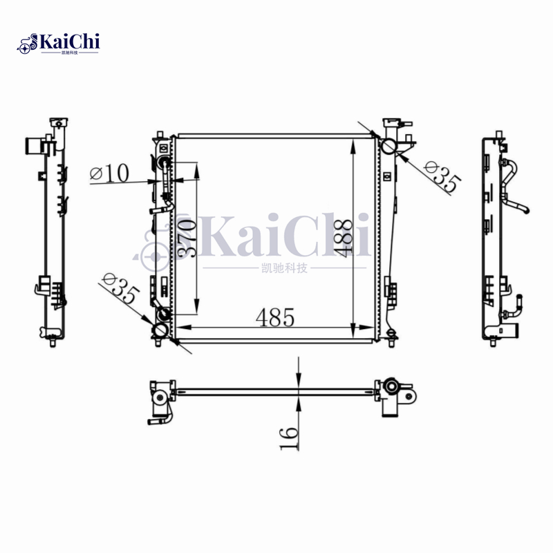 67516 Coolant Radiator For 10-15 Hyundai IX35/Kia Sportage III 2.0 CRDi