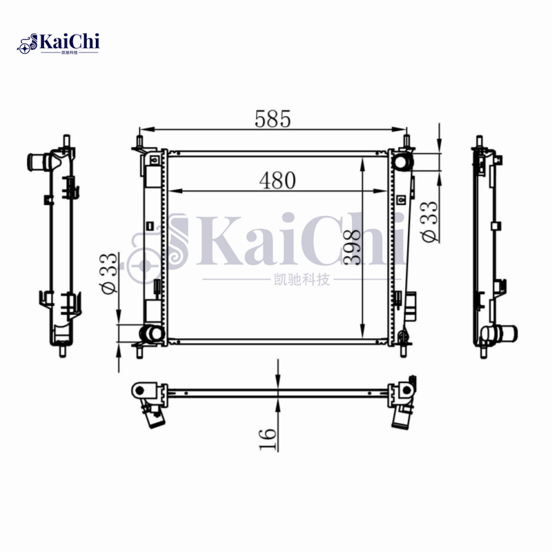66742 Engine Cooling Radiator For 09-14 Kia Soul I AM 1.6 CRDi