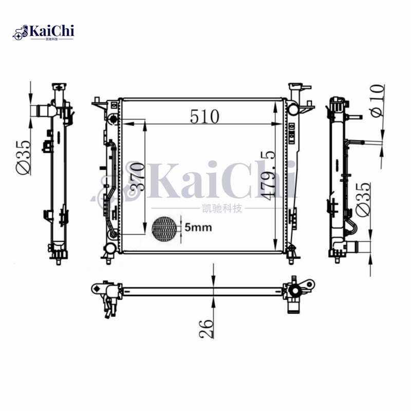 13521 Aluminum Core Radiator Fits 16-18 Kia Sorento L4 2.0L Turbo