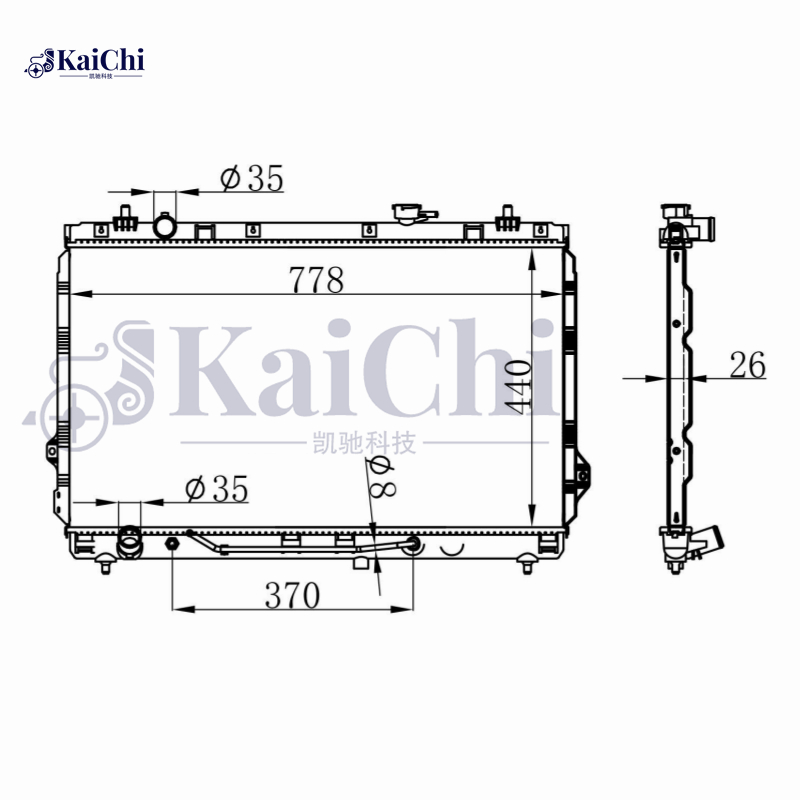 13393 Plastic Tank Aluminum Core Radiator For 2011-2012,2014 Kia Sedona 3.5L