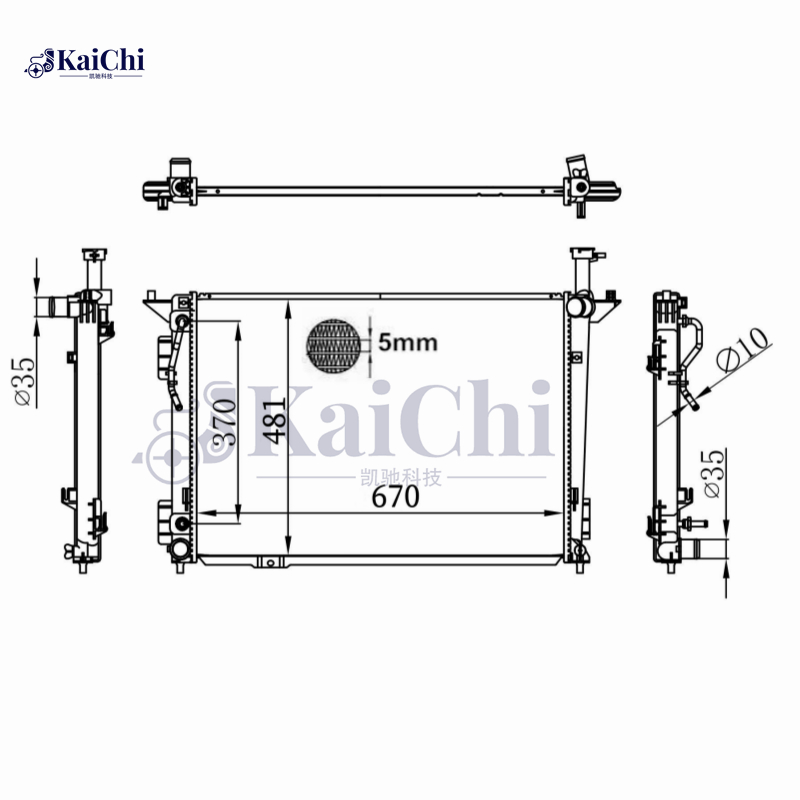 13508 Factory Style Cooling Radiator Aluminum Core For 15-21 Kia Sedona 3.3L
