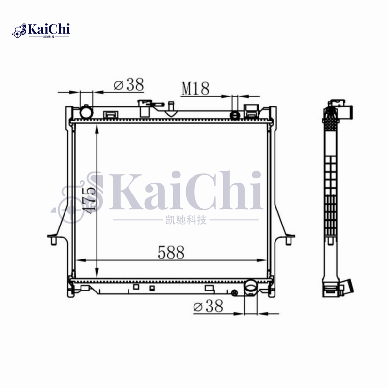 60856 Coolant Radiator For 03-12 Isuzu D-MAX 3.0D Manual