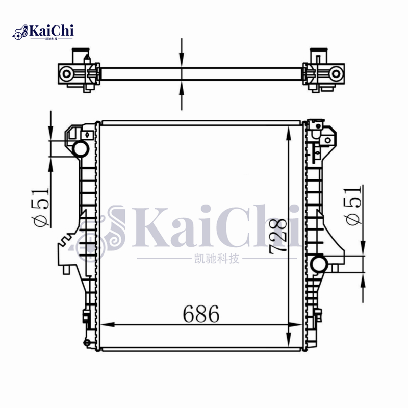 2711 Engine Radiator For 03-09 Dodge Ram 2500 3500/08-09 4500 5500 5.9L 6.7L Diesel