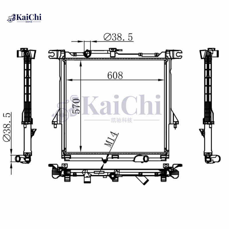 8975534320 OE Style Aluminum Core Car Engine Radiator For 19-23 Isuzu D-Max 1.9DDI 3.0DDI/20-23 Mu-X 3.0CRDi 3.0Ddi
