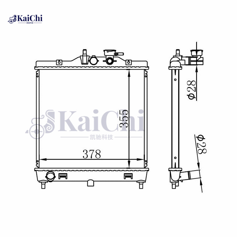 66654 Aftermarket Car Radiator Kia Picanto I SA G4HE 1.0L 2004-2011 Manual / Kia Picanto I SA G4HG 1.1L 2004-2011 Manual / Kia Picanto I SA D3FA 1.1 CRDi 2005-2011 Manual
